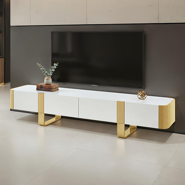 Larvik TV Stand White w/ Gold Frame — Larvik TV Stand White w/ Gold Frame