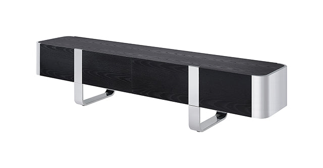 Leknes TV Stand Black w/ Gold Frame