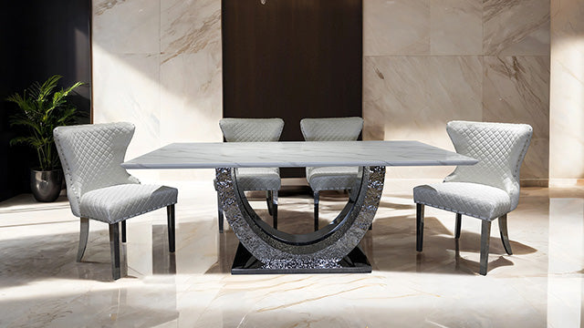 Portanova Chair, Silver/Black (2/CTN)