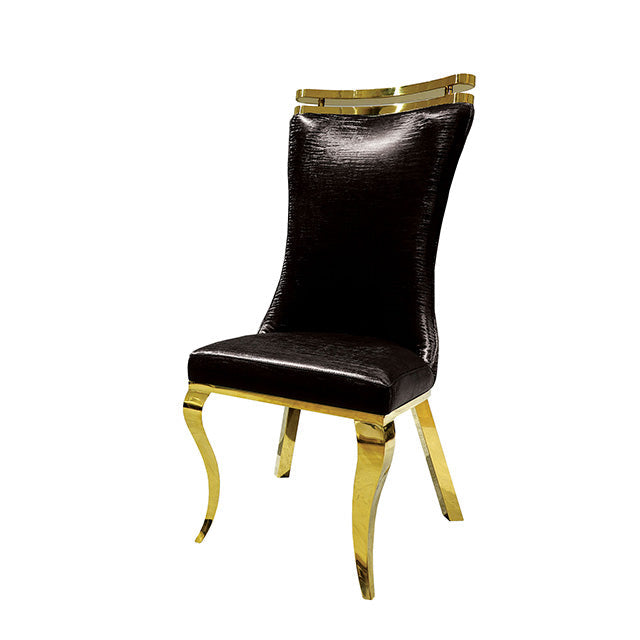 Palazzo Chair, Gold/Silver (2/CTN) — Palazzo Chair, Gold/Black (2/CTN)
