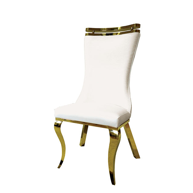 Palazzo Chair, Gold/Silver (2/CTN) — Palazzo Chair, Gold/White (2/CTN)