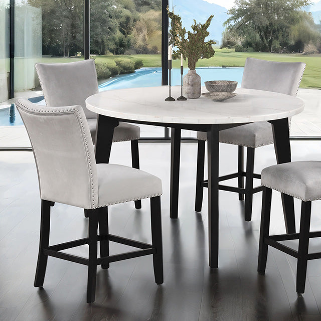 Sabro Dining Collection — Sabro 5 Pc Counter Ht Table Set