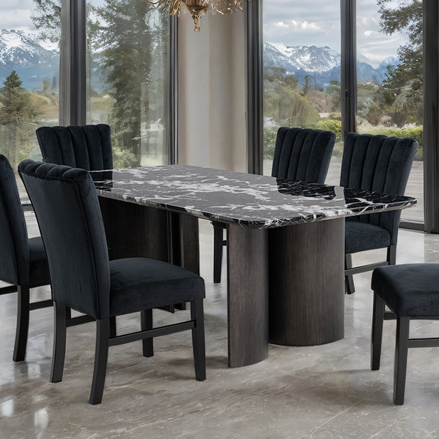 Selsey Dining Collection — Selsey Dining Table, Black Stone Top