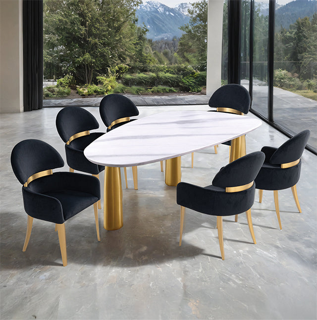 Northam Dining Collection — Northam 7 Pc. Dining Table Set W/ Black Chair