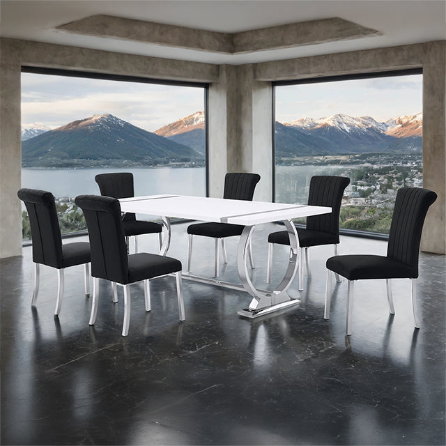 Holbaek Dining Collection — Holbaek 7 Pc 80" Dining Table Set