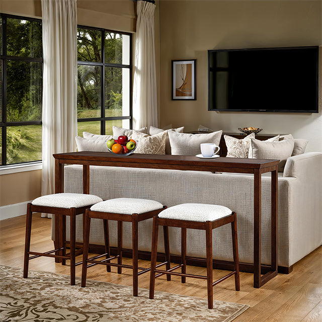 Daventry Sofa Table w/ 3 Counter Ht Stools — Daventry Sofa Table w/ 3 Counter Ht Stools
