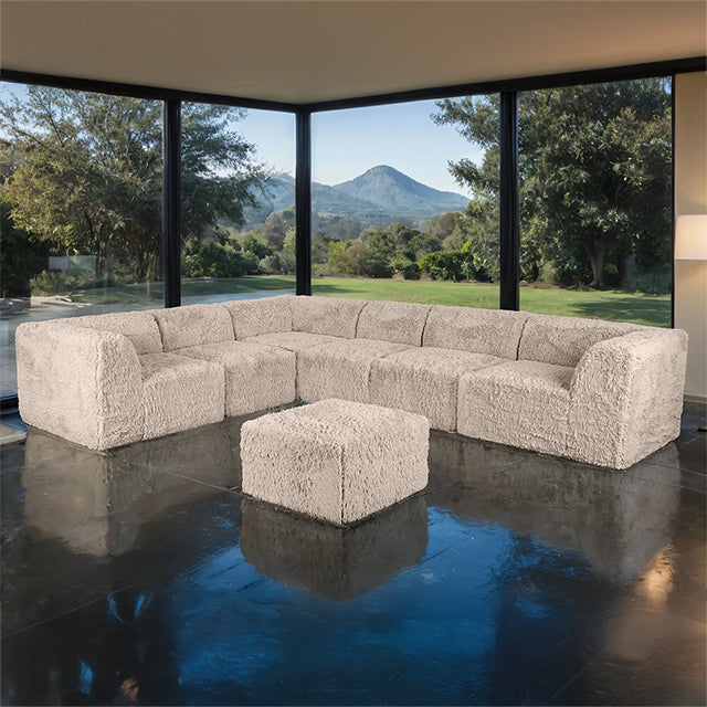 Nappi Upholstery Collection — Nappi Large L-Sectional w/ Ottoman (Compressed Foam)
