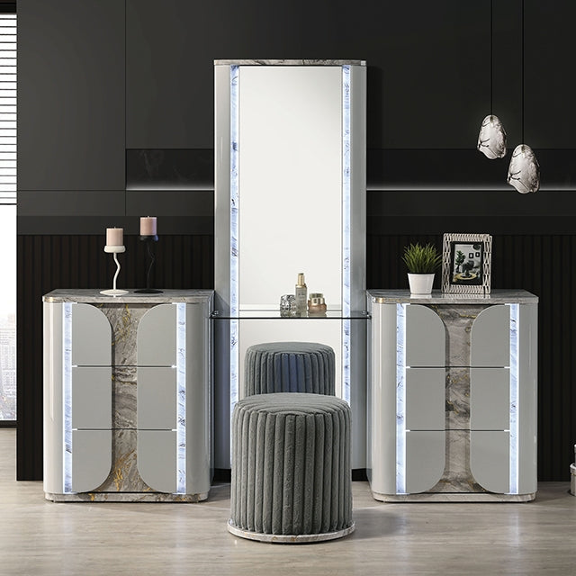 Cleburne Accent & Decor Collection — Cleburne Vanity Set w/ Stool