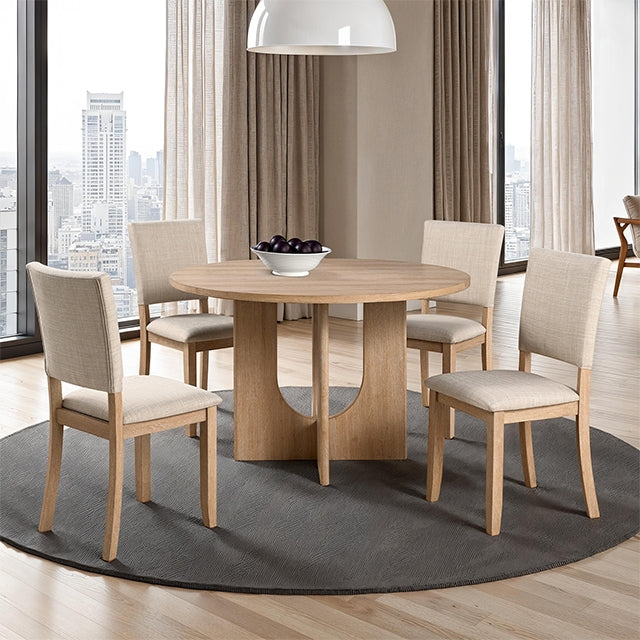 Oberto Dining Collection — Oberto 5 Pc Round Dining Table Set