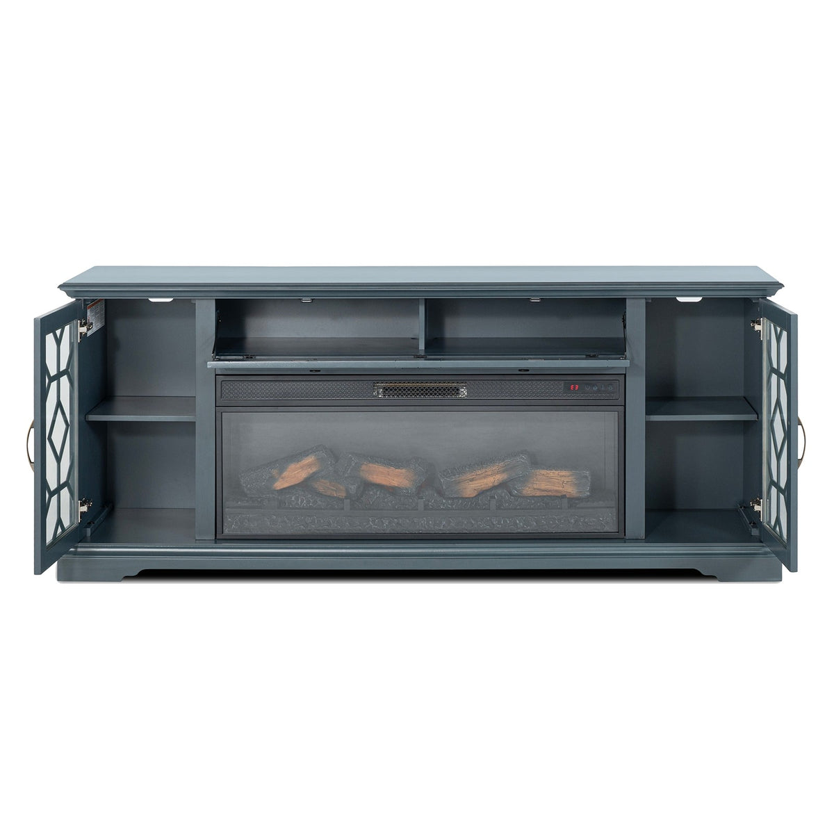 Fidel 74'' TV Console w/ Electric Fireplace