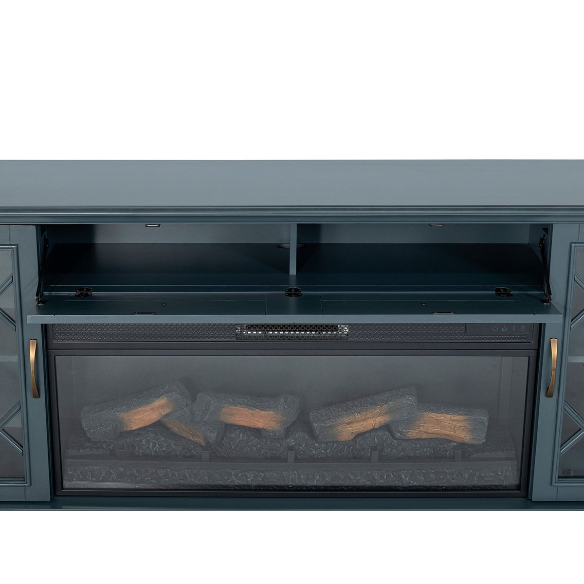 Fidel 74'' TV Console w/ Electric Fireplace