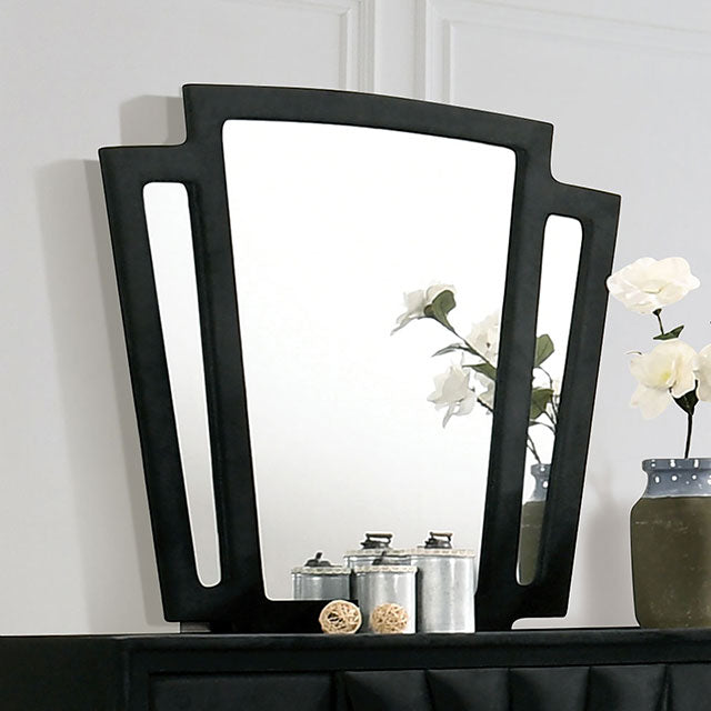 Carissa Art Deco Bedroom Collection - Mirror / Black