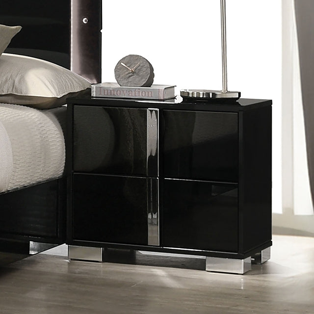 Sinistra Bedroom Collection - Nightstand / Black