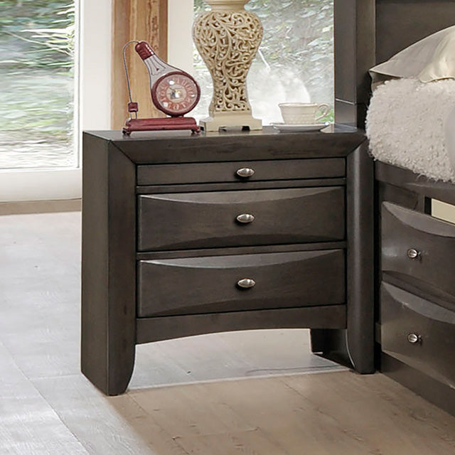 Zosimo Storage Bedroom Collection - Nightstand / Gray
