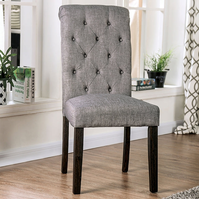 Alfred Rustic Dining Collection - Side Chair (Set of 2) / Light Gray