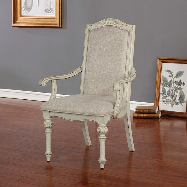 Arcadia Rustic Dining Collection - Arm Chair (Set of 2) / Antique White