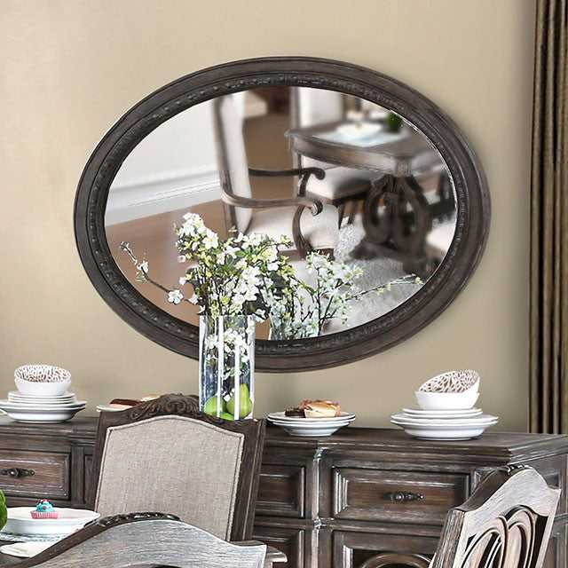 Arcadia Rustic Dining Collection - Oval Mirror / Rustic Natural