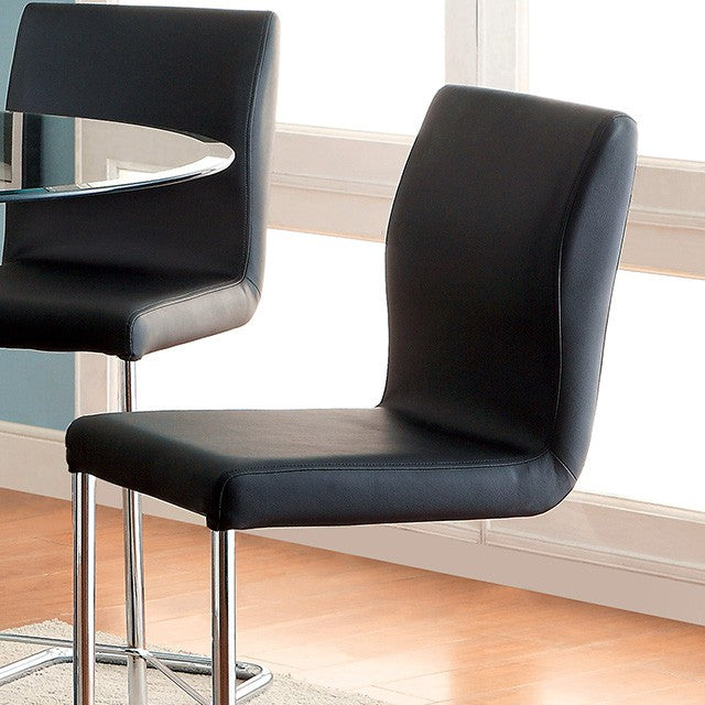 Lodia Contemporary Dining Collection - Counter Height Chair (Set of 2) / Black