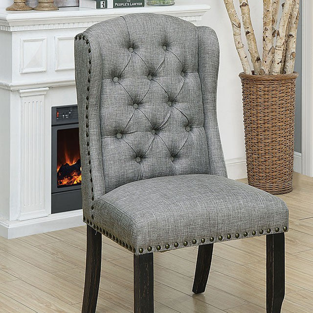 Sania Rustic Dining Collection - Side Chair 2/Box / Black
