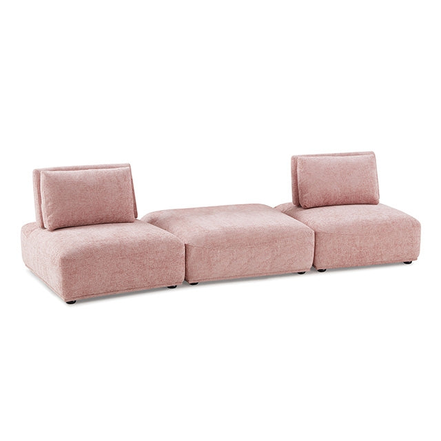 Stavanger Upholstery Collection - 2 Seater with Square Ot / Pink