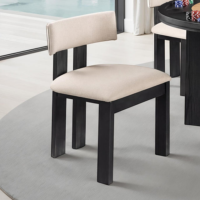 Gaetani Game & Dining Table Collection - Side Chair (Set of 2) / Black