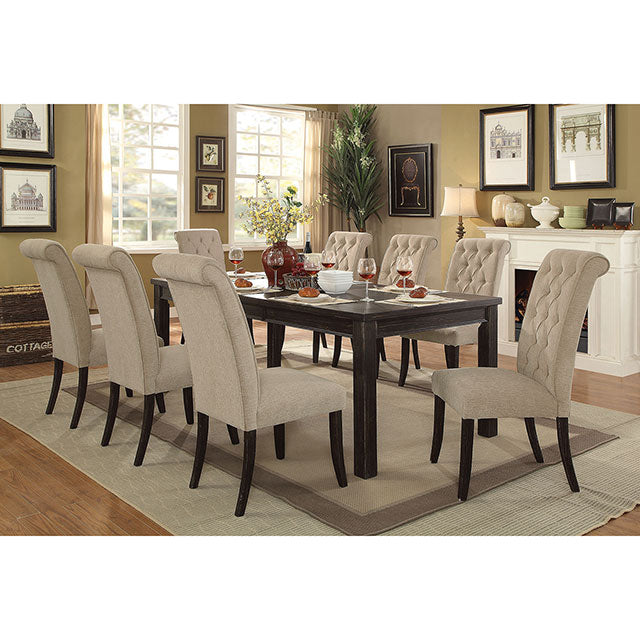 Sania Rustic Dining Collection - 84 Table / Black