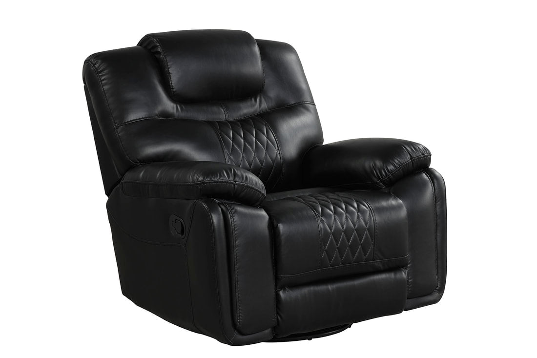 Galveston 3PC Oversized Reclining Set — Drop-Down Cupholders & Swivel Recliner