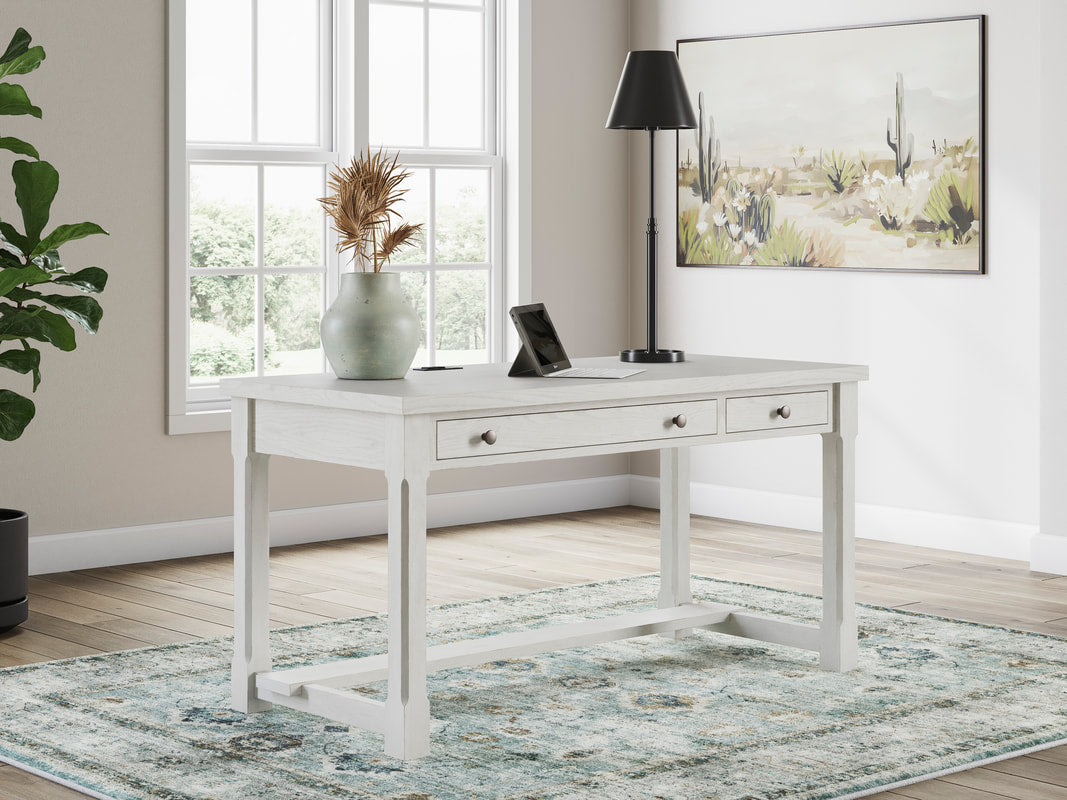 H742-34 Antiqued White Desk — USB-A & USB-C Charging
