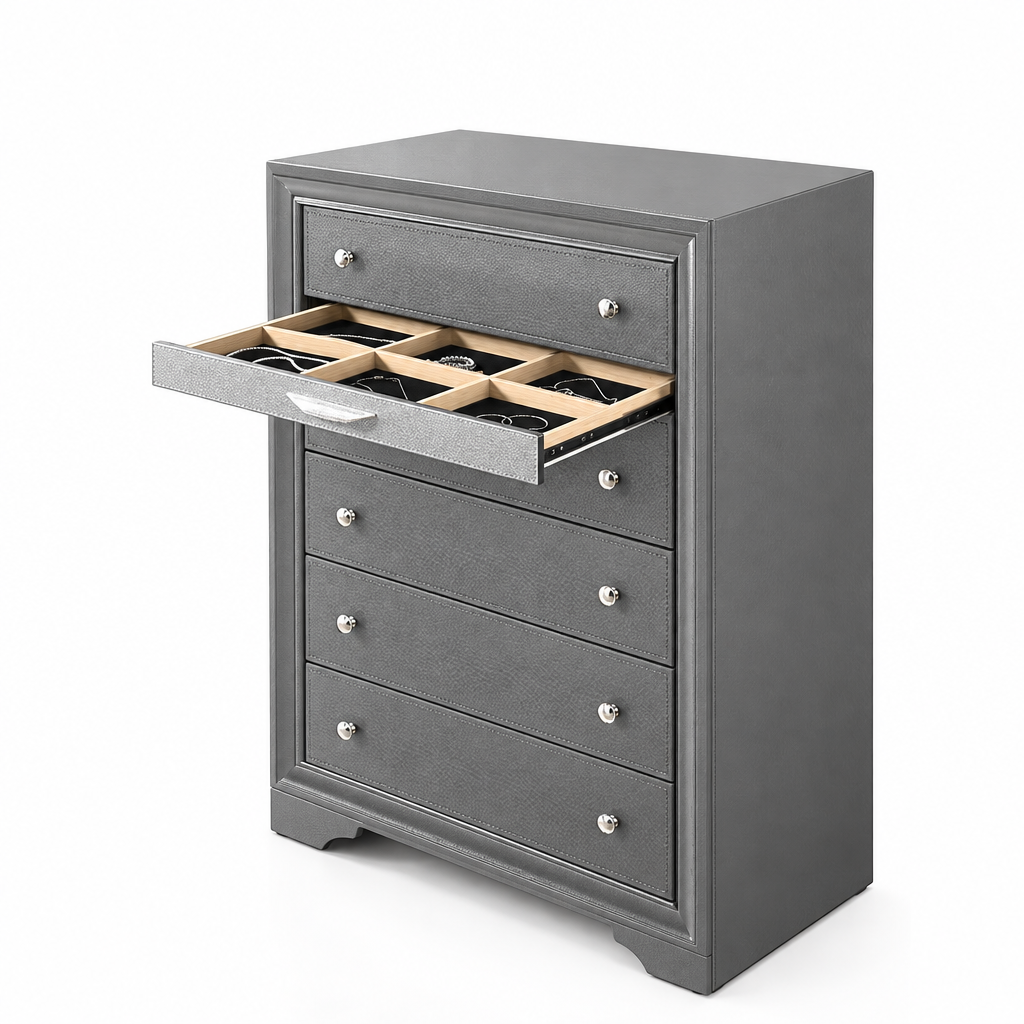 Chrissy Glamorous Bedroom Collection - Gray