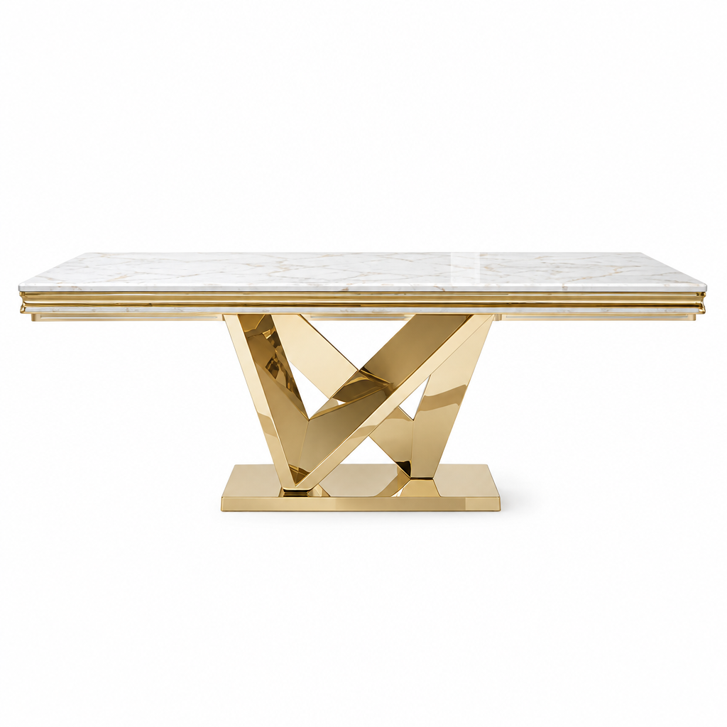 Valdevers Glam Dining Collection - Gold/White