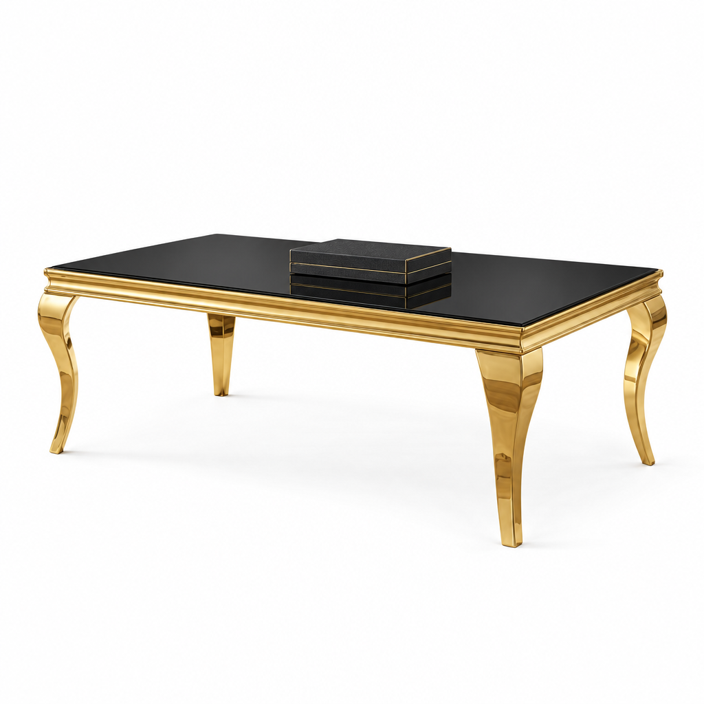 Wetzikon Glass & Metal Living Collection - Gold/Black