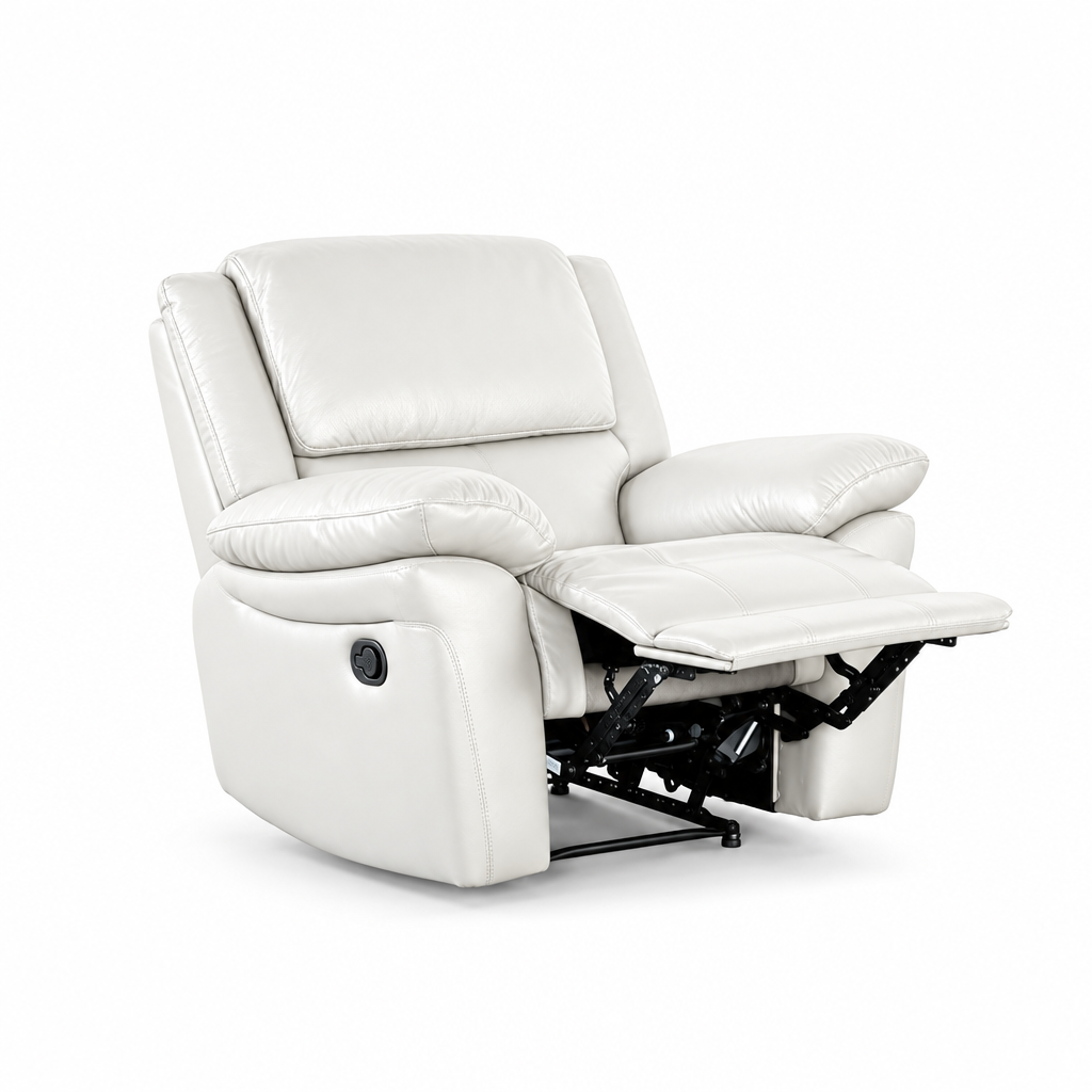Glarus Leather Match Recliner Collection - White
