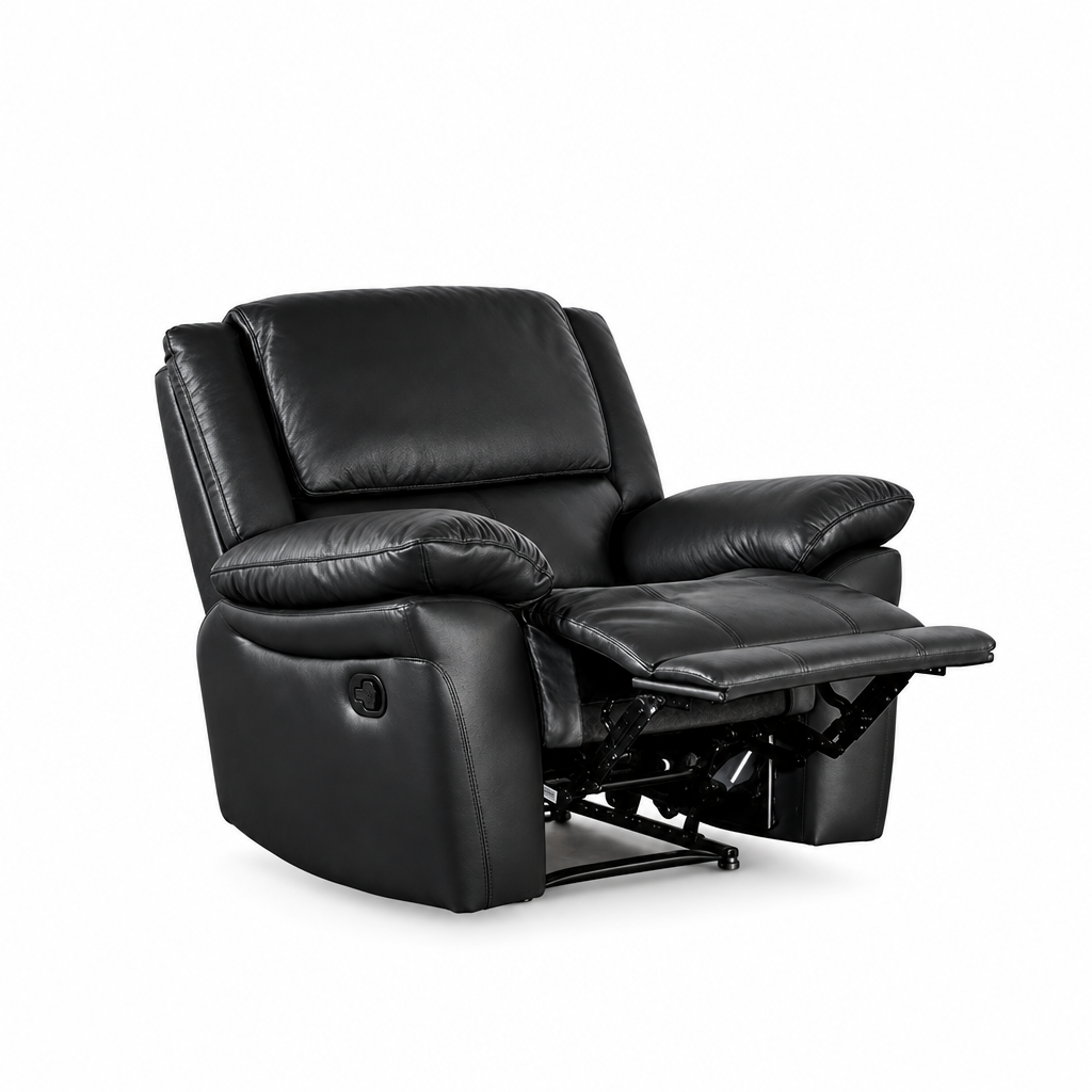 Glarus Leather Match Recliner Collection - Black