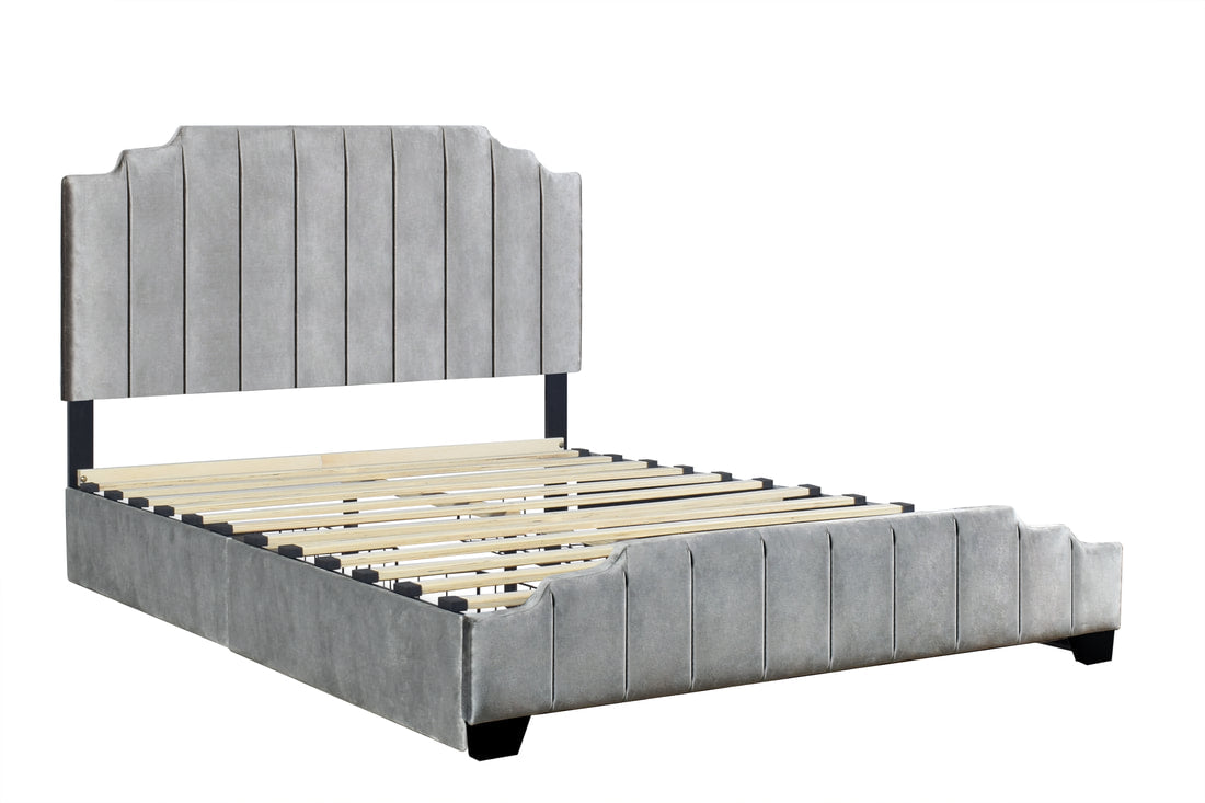 HH970 Queen Platform Bed — Side Drawer Storage
