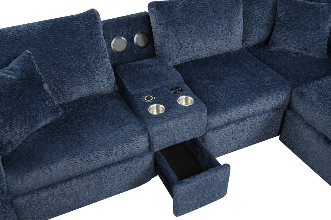 Hunter Sectional — Bluetooth Speaker & Pull-Out Bed