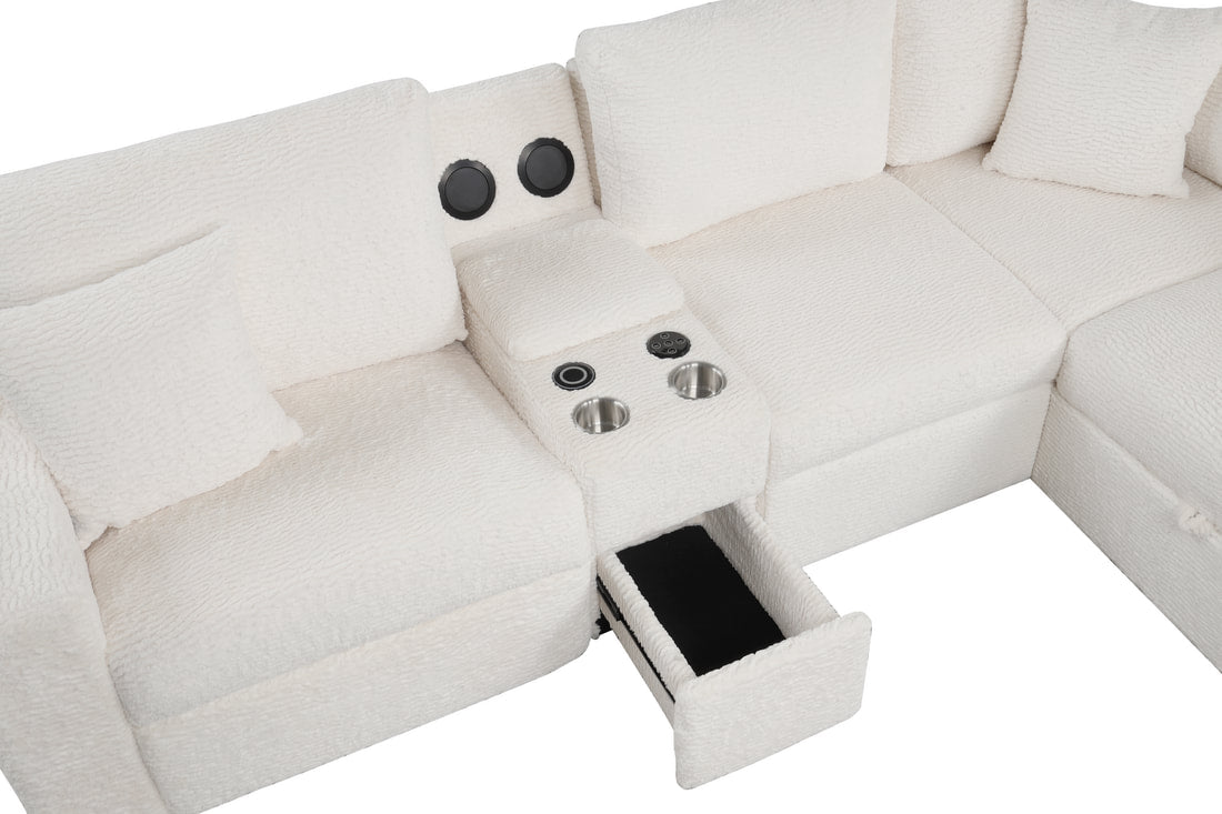 Hunter Sectional — Bluetooth Speaker & Pull-Out Bed