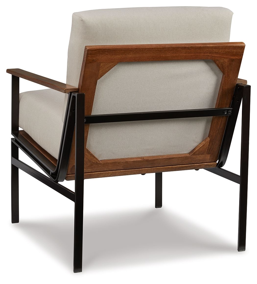 Tilden - Accent Chair - Ivory / Brown — view 4