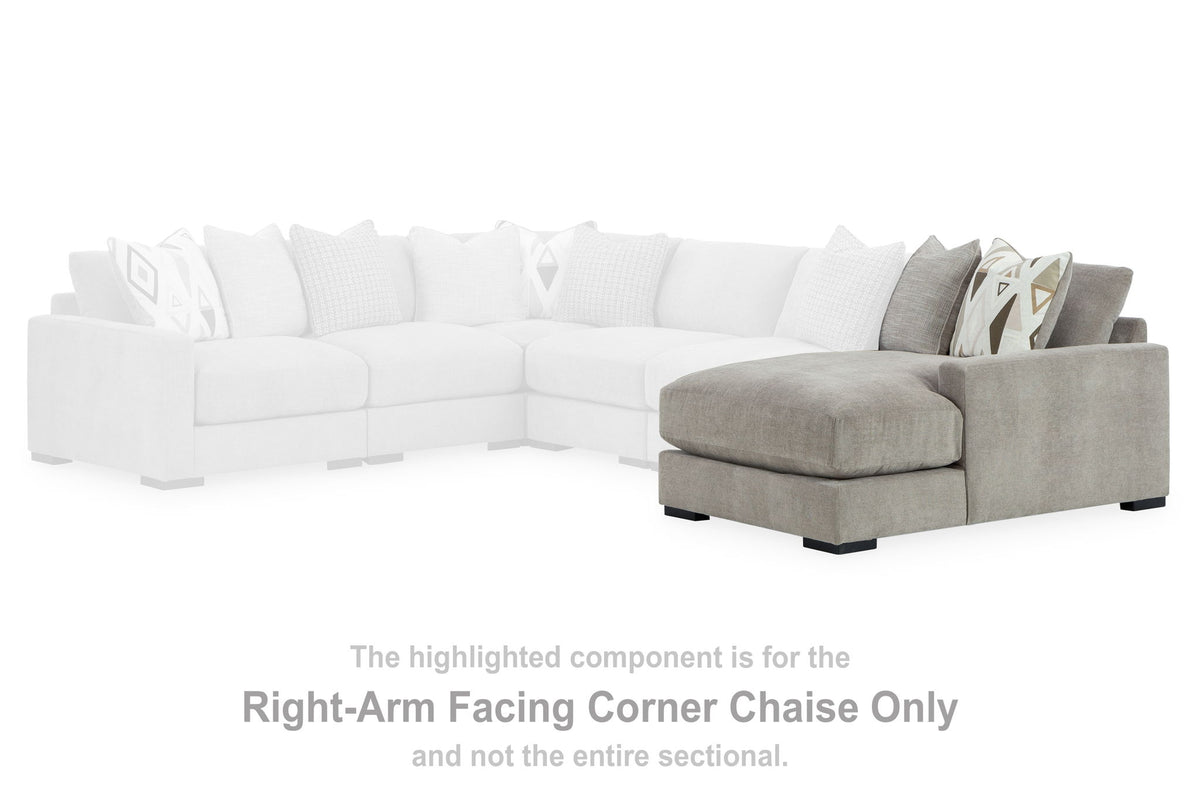 Aslan Court - Raf Corner Chaise - Pebble — view 2