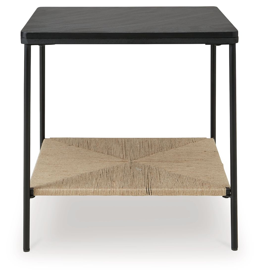 Minrich - Accent Table - Black / Natural — view 3