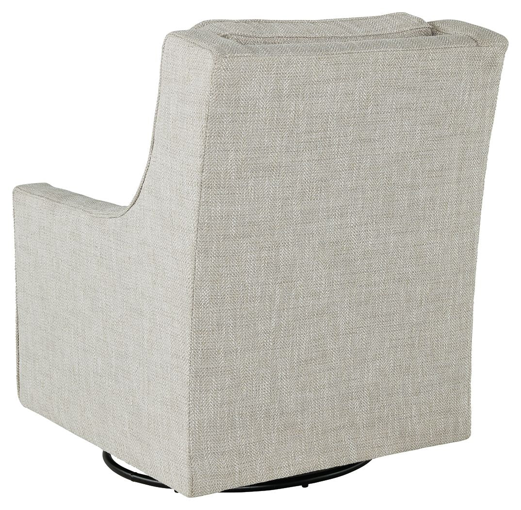 Kambria - Swivel Glider Accent Chair - Fog — view 5