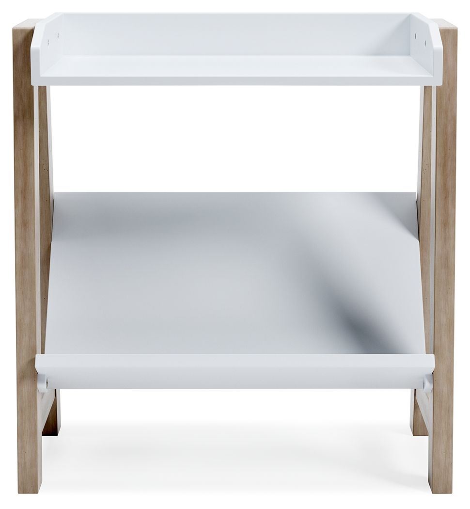Blariden - Small Bookcase - White / Tan — view 3
