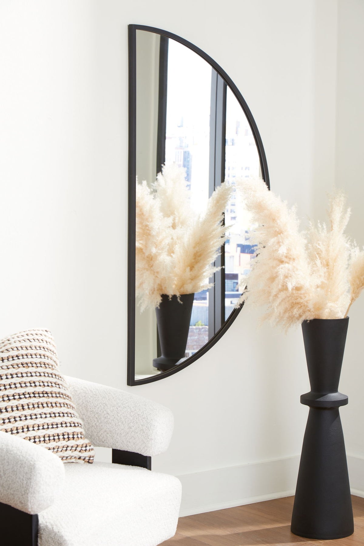 Denlow - Accent Mirror - Black — view 2