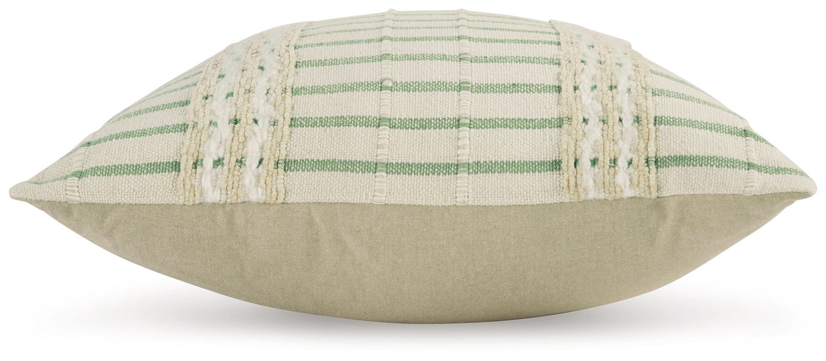 Rowton - Pillow (Set of 4) - White / Green — view 3
