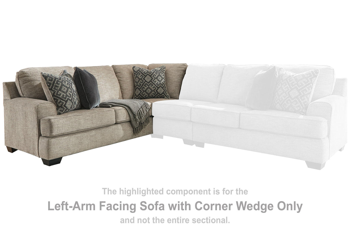 Bovarian - LAF Sofa w/Corner Wedge - Stone — view 2