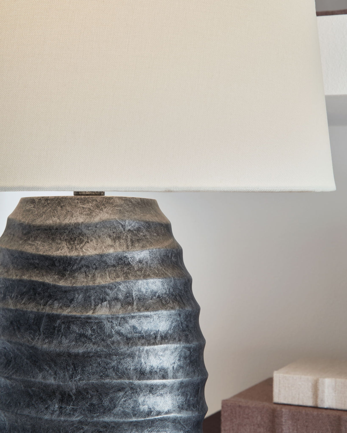 Caronick - Poly Table Lamp (Set of 2) - Antique Silver Finish — view 3