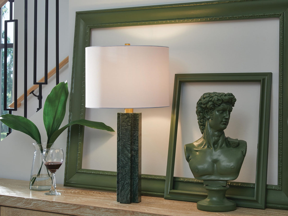Keegan - Marble Table Lamp - Green — view 2
