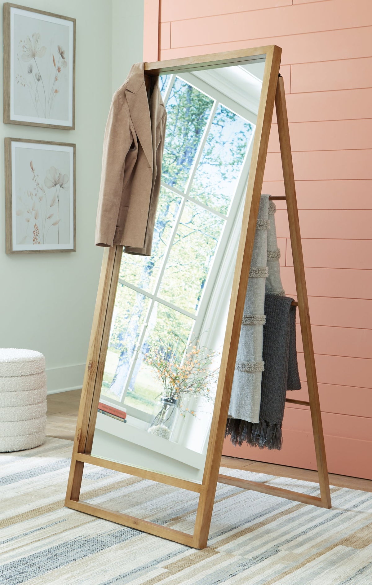 Devford - Floor Mirror - Brown — view 2
