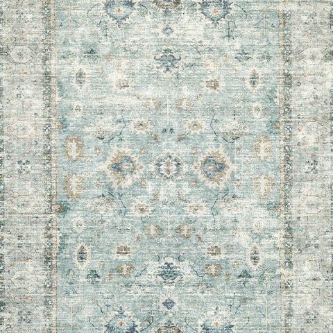 Ladstoney - 5' x 7' Rug - Teal / Beige / Ochre — view 5