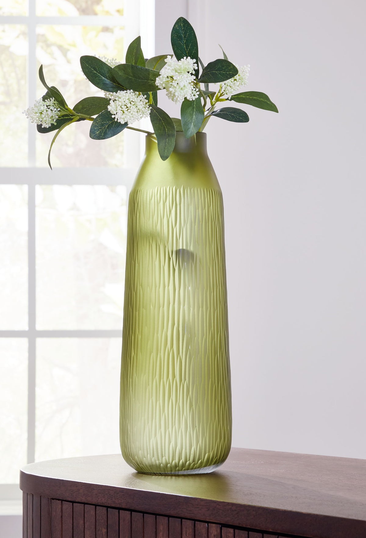 Scottyard - Vase - 17" - Olive Green — view 2