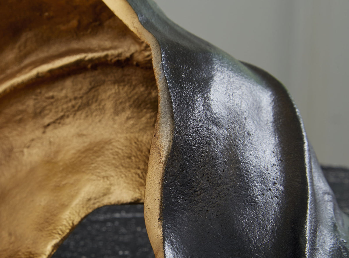 Melinda - Sculpture - Black / Gold Finish — view 3